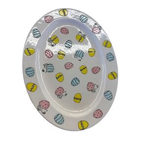 Peanuts Snoopy Easter Egg Candy Dish Plate 2020 Gibson Overseas 14"